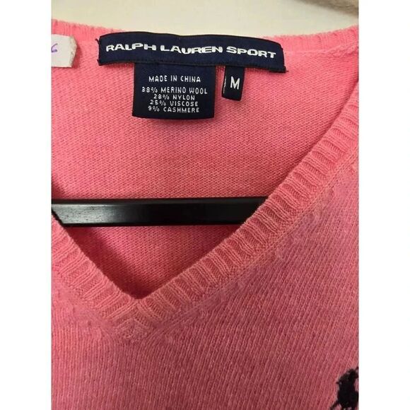 Ralph Lauren Sport Medium Sweater Pink - Picture 2 of 8